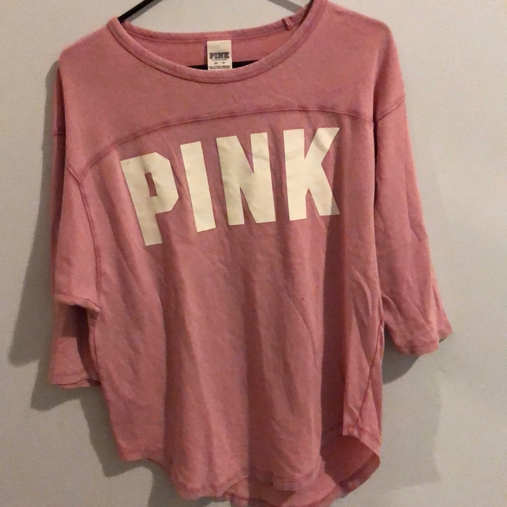 A pink victorious secret lounging top
